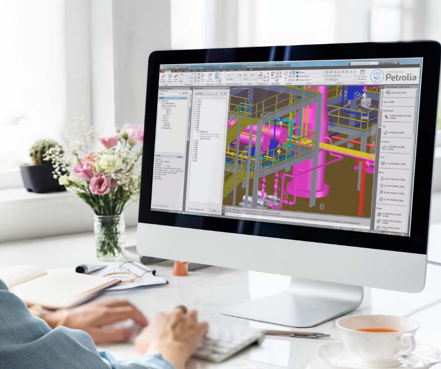 Modelado 3D de ingeniería de tuberías